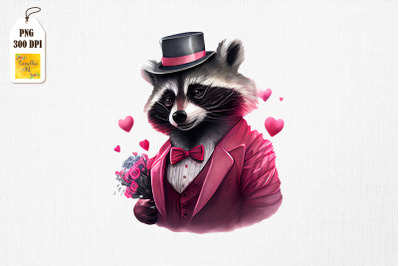 Badass Gangster Racoon Valentine&#039;s Day