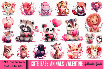 Valentine Cute Baby Animals Bundle