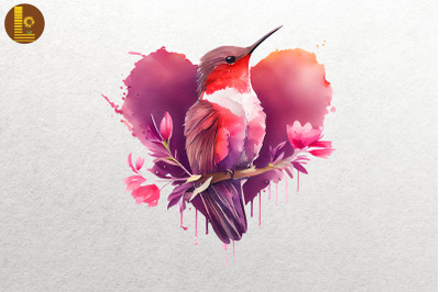 Lovely Cute Hummingbird Valentine&#039;s Day