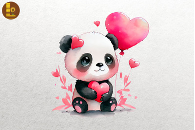 Lovely Cute Baby Panda Valentine&amp;&23;039;s Day