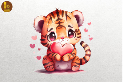 Lovely Cute Baby Tiger Valentine&amp;&23;039;s Day