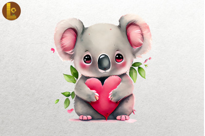 Lovely Cute Baby Koala Valentine&amp;&23;039;s Day