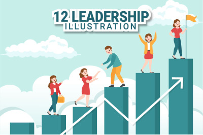 12 Business Leadership Illustration