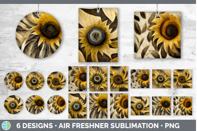 Sunflower Air Freshener | Sublimation Designs Bundle