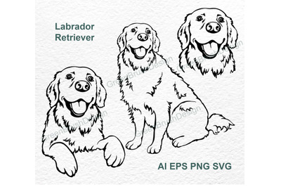 Golden Retriever SVG, Clipart, dog for Cricut