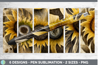 Sunflower Pen Wraps | Epoxy Sublimation Bundle