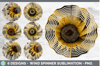 Sunflower Wind Spinner | Sublimation Designs Bundle