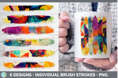 Watercolor Butterfly Brush Strokes PNG | Sublimation Designs