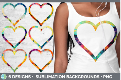 Watercolor Butterfly Heart Frame Clipart | Sublimation Designs