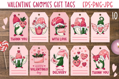 Valentine Gnomes Gift Tag | Gnome Couple Valentine