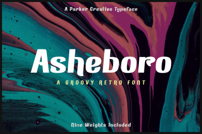Asheboro - Groovy Retro Font