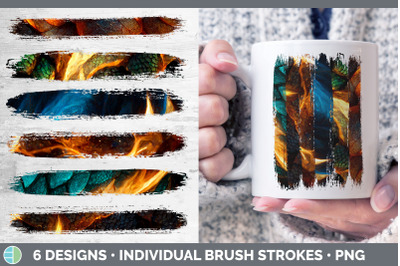 Dragon Scale Brush Strokes PNG | Sublimation Designs