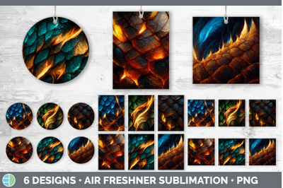 Dragon Scale Air Freshener | Sublimation Designs Bundle