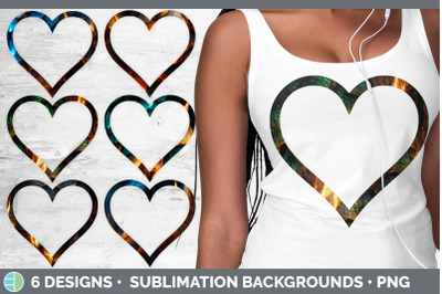 Dragon Scale Heart Frame Clipart | Sublimation Designs