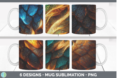 Dragon Scale Mug Sublimation | Coffee Cup Designs PNG