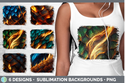 Dragon Scale Distressed Sublimation Background Panel