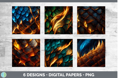 Dragon Scale Backgrounds | Digital Scrapbook Papers