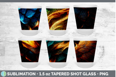 Dragon Scale Shot Glass Sublimation | Shot Glass 1.5oz Tapered