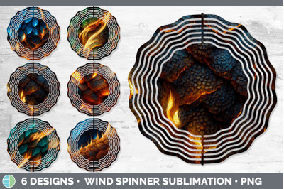 Dragon Scale Painted Wind Spinner | Sublimation Designs Bundle