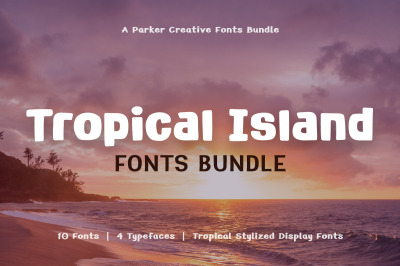 Tropical Island Vibes Fonts Bundle