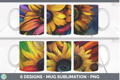 Rainbow Sunflower Mug Sublimation