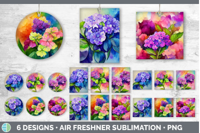 Hydrangea Air Freshener | Sublimation Designs Bundle