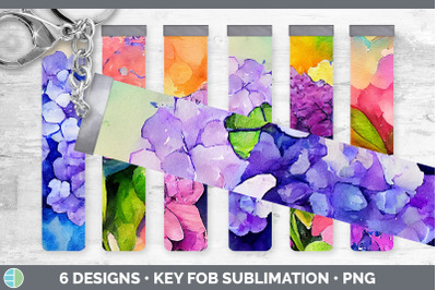 Hydrangea Key Fob | Wristlet Sublimation