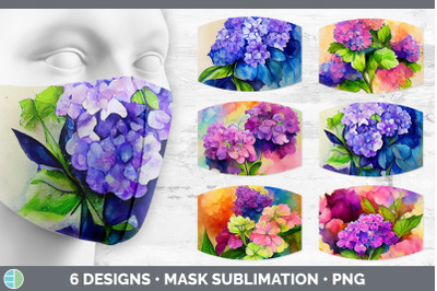 Hydrangea Mask | Sublimation Bundle Face Mask Designs