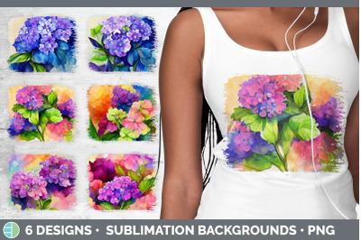 Hydrangea Distressed Sublimation Background Panel