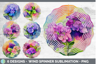 Hydrangea Wind Spinner | Sublimation Designs Bundle