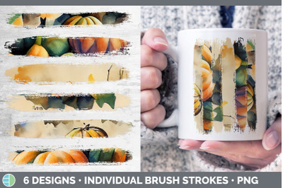 Fall Pumpkins Brush Strokes PNG | Sublimation Designs