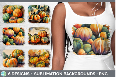 Fall Pumpkins Distressed Sublimation Background Panel