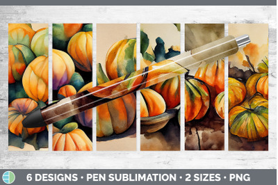 Fall Pumpkins Pen Wraps | Epoxy Sublimation Bundle