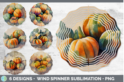 Fall Pumpkins Wind Spinner | Sublimation Designs Bundle