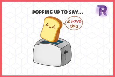 Popping to say I Love you Loaf Toaster