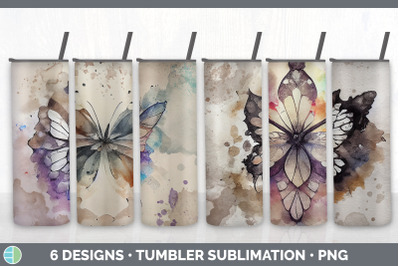 Watercolor Butterfly Tumbler Sublimation Bundle