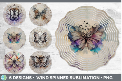 Butterfly Painted Wind Spinner | Sublimation Designs Bundle