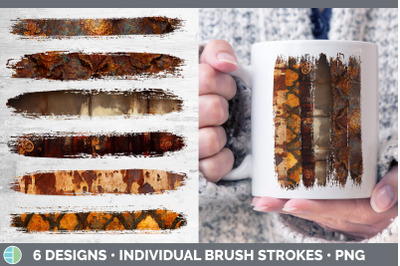 Rust Brush Strokes PNG | Sublimation Designs