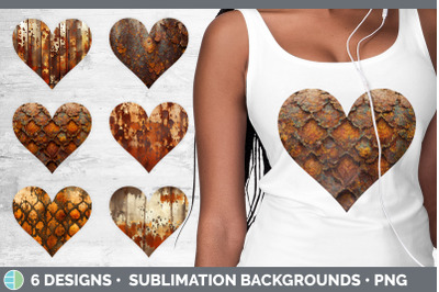 Rust Heart | Sublimation Background Bundle