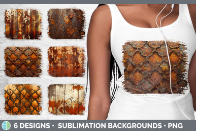 Rust Distressed Sublimation Background Panel