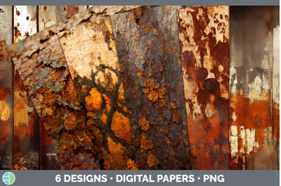 Rust Backgrounds | Digital Scrapbook Papers