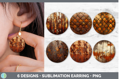 Rust Round Earring | Sublimation Designs Bundle