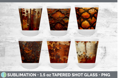 Rust Shot Glass Sublimation | Tapered Shot Glass 1.5oz