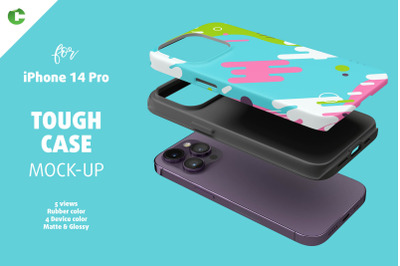 Phone 14 pro Clear Case Mock-up