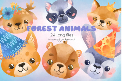 Forest Animals Clipart - PNG Files