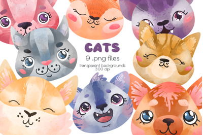 Cats Clipart - PNG Files