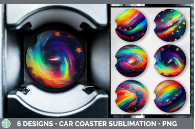 Rainbow Car Coaster | Sublimation Designs Bundle