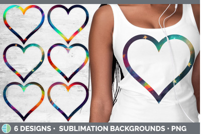 Rainbow Heart Frame Clipart | Sublimation Designs