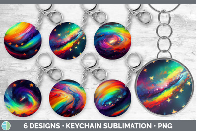 Rainbow Keychain Bundle | Keyring Sublimation Designs