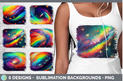 Rainbow Distressed Sublimation Background Panel